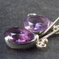 Orchid St. Valentine Gem!! Drop Shaped Facetted Natural Amethyst 925 Sterling Silver Drop Earrings - 1.1" - 3.7 Grams