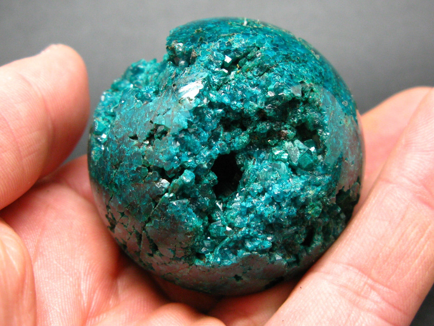 Unique!! Very Rare 100% Pure Dioptase Sphere Ball from Congo - 1.9"