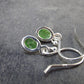 Tsavorite Gem Green Garnet Sterling Silver Earrings from Tanzania - 1.58 Grams