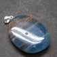 Lemurian Aquatine Blue Calcite Silver Pendant from Argentina - 1.5" - 8.32 Grams