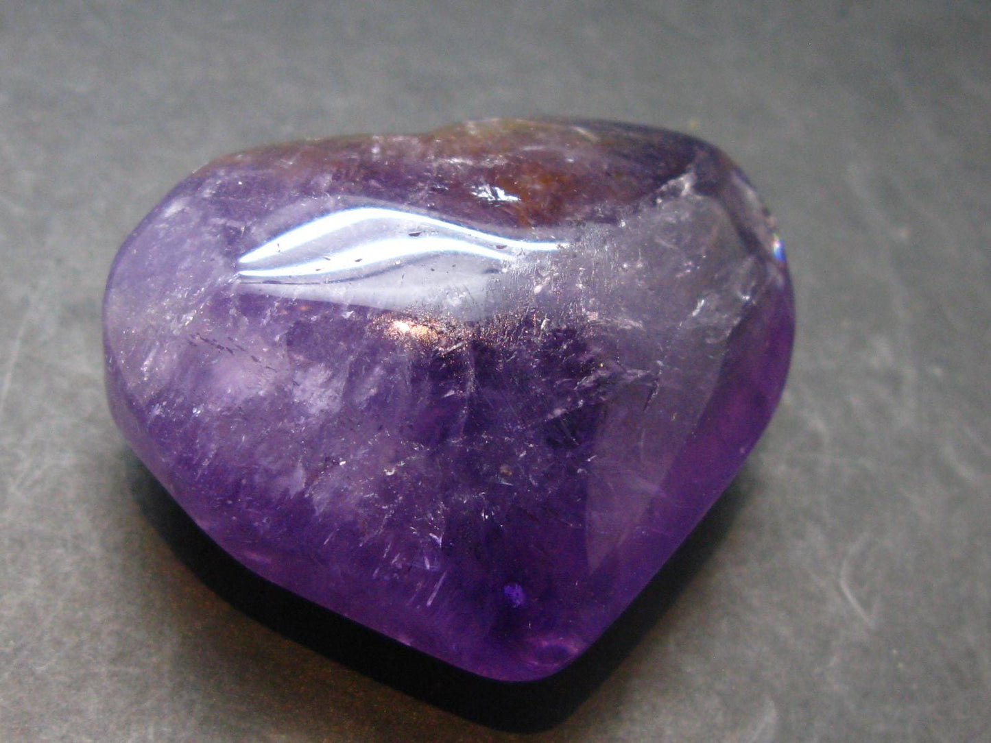Amazing Natural Amethyst Puffed Heart Shaped from Brazil - 1.4"