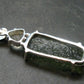Raw Moldavite Tektite And Polished Libyan Tektite Silver Pendant - 2.0" - 6.67 Grams