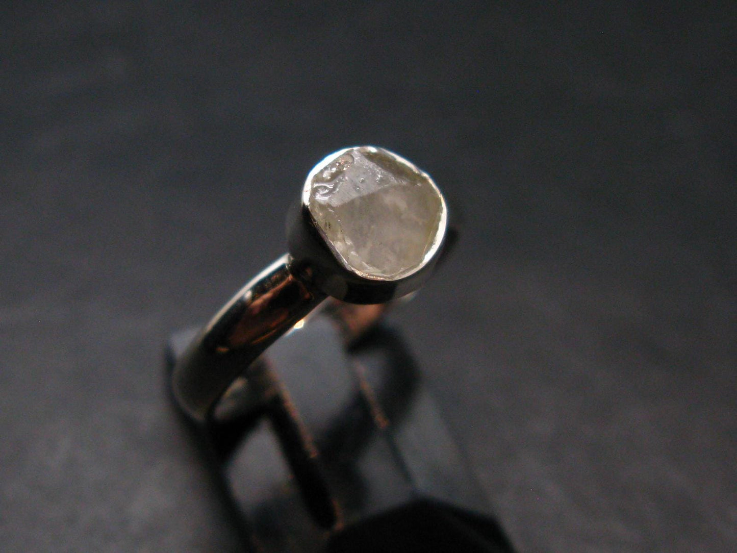 Phenakite Phenacite Crystal Silver Ring From Nigeria - Size 6 - 1.83 Grams