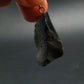 Tibetan Black Tektite Silver Pendant From Tibet - 1.3" - 5.84 Grams