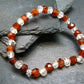 Topaz & Hessonite Garnet Genuine Bracelet ~ 7 Inches ~ Facetted Beads