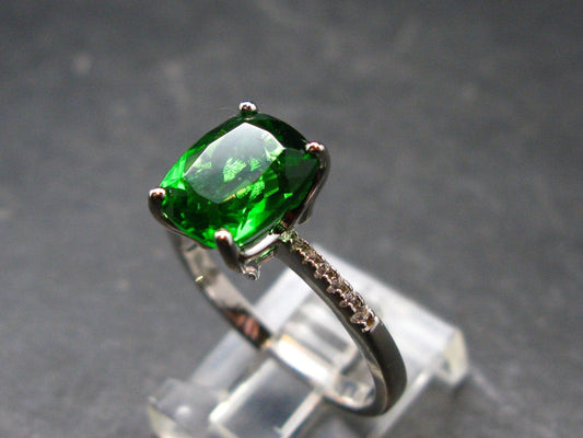Helenite Gaia Stone Gem Sterling Silver Ring From Washington - Size 9 - 2.23 Carats
