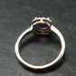 Siberian Amethyst!! Natural Faceted Rich Purple Amethyst 925 Silver Ring with CZ - 2.34 Grams - Size 7