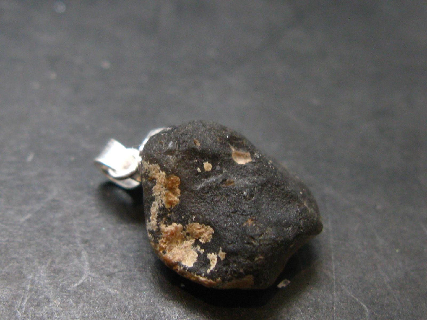 Rare Saffordite Cintamani Stone Pseudotektite Pendant from Arizona USA - 9.40 Carats - 0.8"