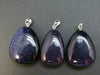 Caribbean Night!! Lot of 3 Blue Goldstone Pendant