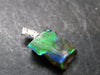 Ammolite Amolite Silver Pendant From Alberta Canada - 0.9" - 2.0 Grams