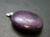 Purple Purpurite Silver Pendant From Namibia - 1.4"