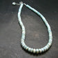 Larimar Necklace Rondelle Beads From Dominican Republic - 17" - 40.37 Grams