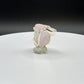 Raw Pink Stone Charm | Natural Crystal Silver Drop