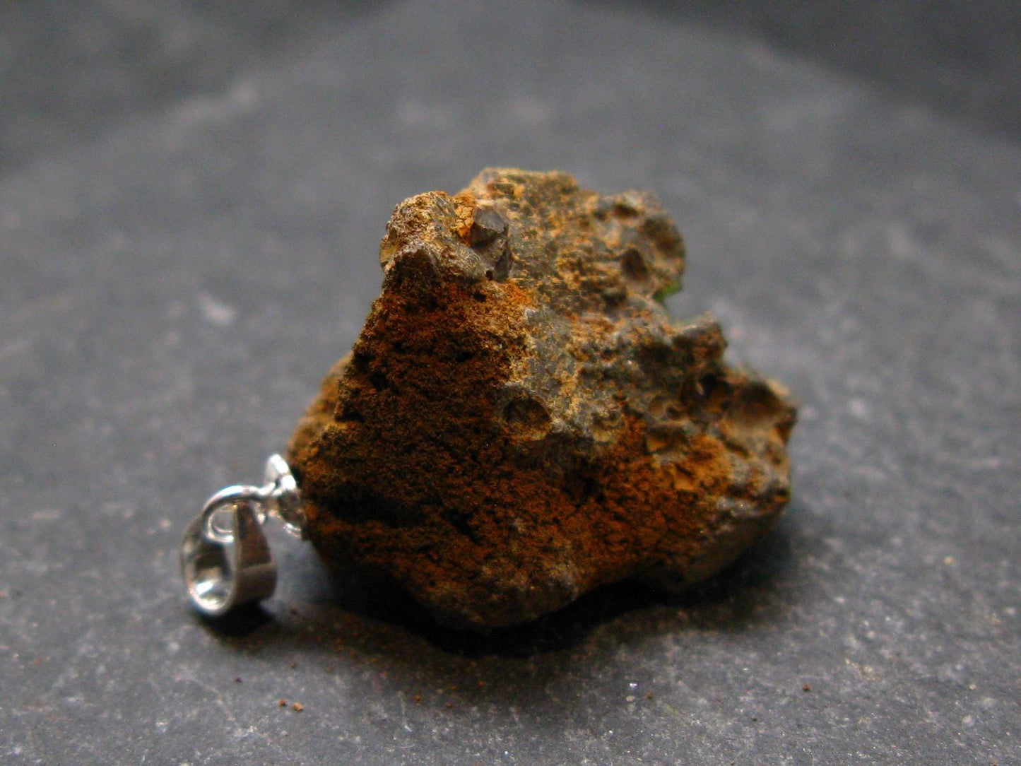 Ludlamite Cluster Silver Pendant From Bolivia - 1.1" - 5.37 Grams