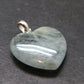 Aquamarine Gem Sterling Silver Heart Pendant From Brazil - 1.0" - 3.51 Grams