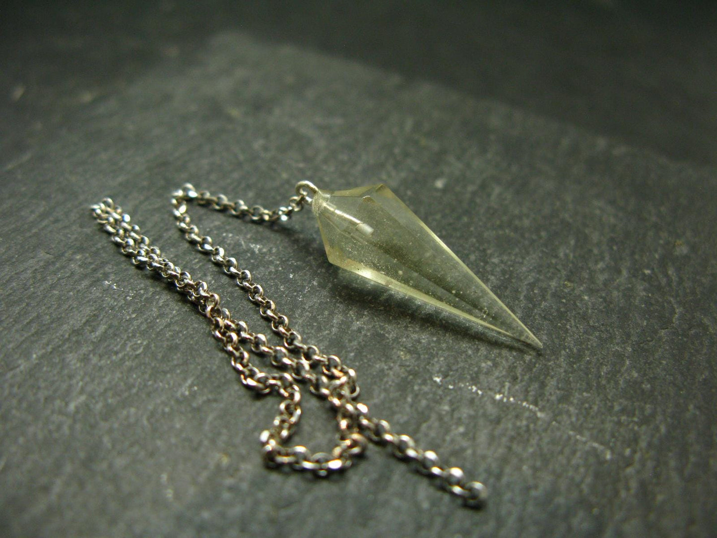 Natural Gem Polished Libyan Desert Glass Tektite Pendulum from Libya - 1.9 Grams