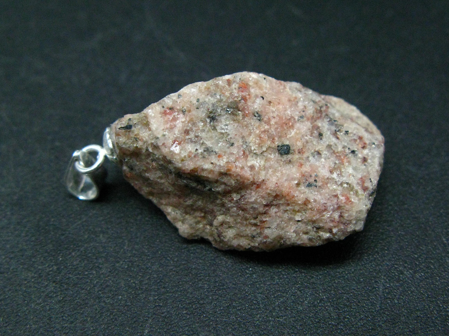 Rosophia Stone Silver Pendant From Rocky Mountains - 1.2" - 5.1 Grams