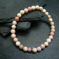 Pink Opal Genuine Bracelet ~ 6.5 Inches ~ 6mm Round Beads