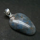 Papagoite in Quartz Cabochon Silver Pendant from S. Africa - 1.1" - 1.67 Grams