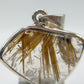 Golden Needle Crystal Pendant in Sterling Silver – Natural Rutilated Gemstone