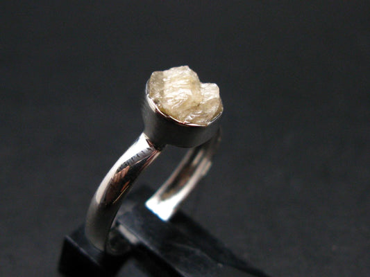 Rare Agni Gold Danburite Silver Ring From Tanzania - 1.64 Grams - size 7