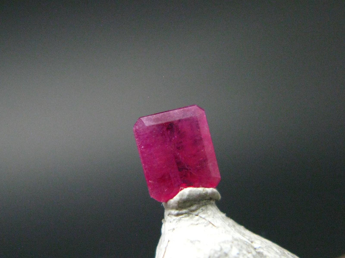Beautiful Rare Gem Bixbite Red Beryl Emerald Cut Stone From Utah USA - 0.20 Carats - 4.0x3.5mm