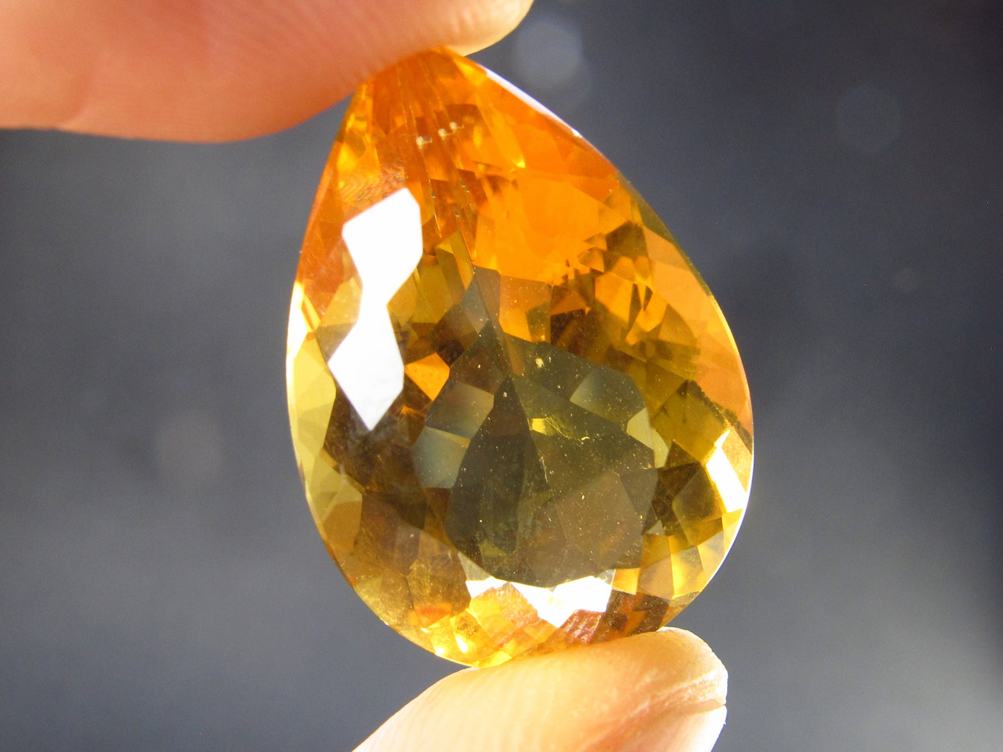 Stone of Success!! Genuine Intense Yellow Citrine Cut Stone From Brazil - 1.0" - 22.9 Carats