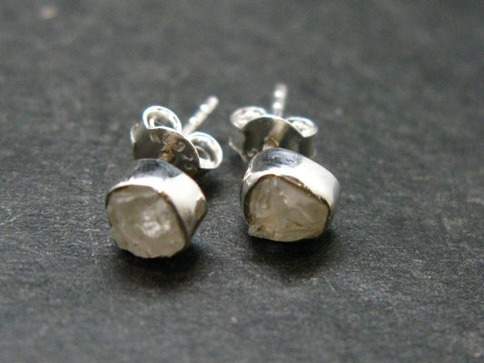 Phenakite Phenacite Stud Earrings Sterling Silver From Russia - 1.0 Grams