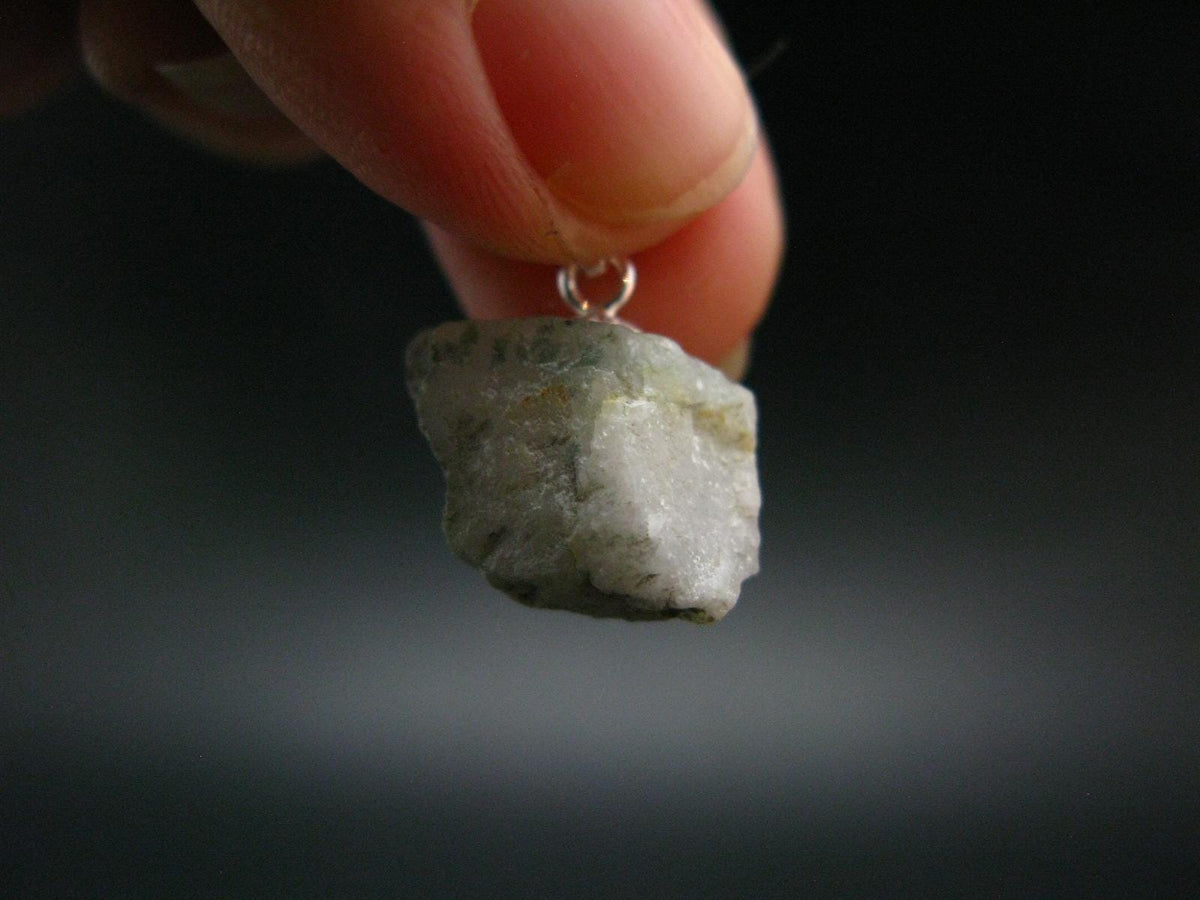 Phenakite Phenacite Crystal Silver Pendant From Brazil - 0.7" - 1.83 Grams