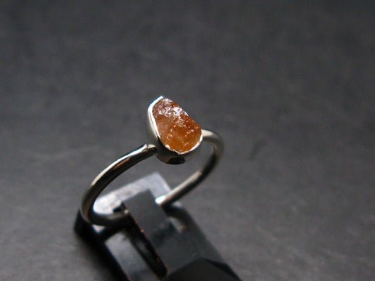 Hessonite Garnet Silver Ring From Canada - Size 7 - 2.07 Grams