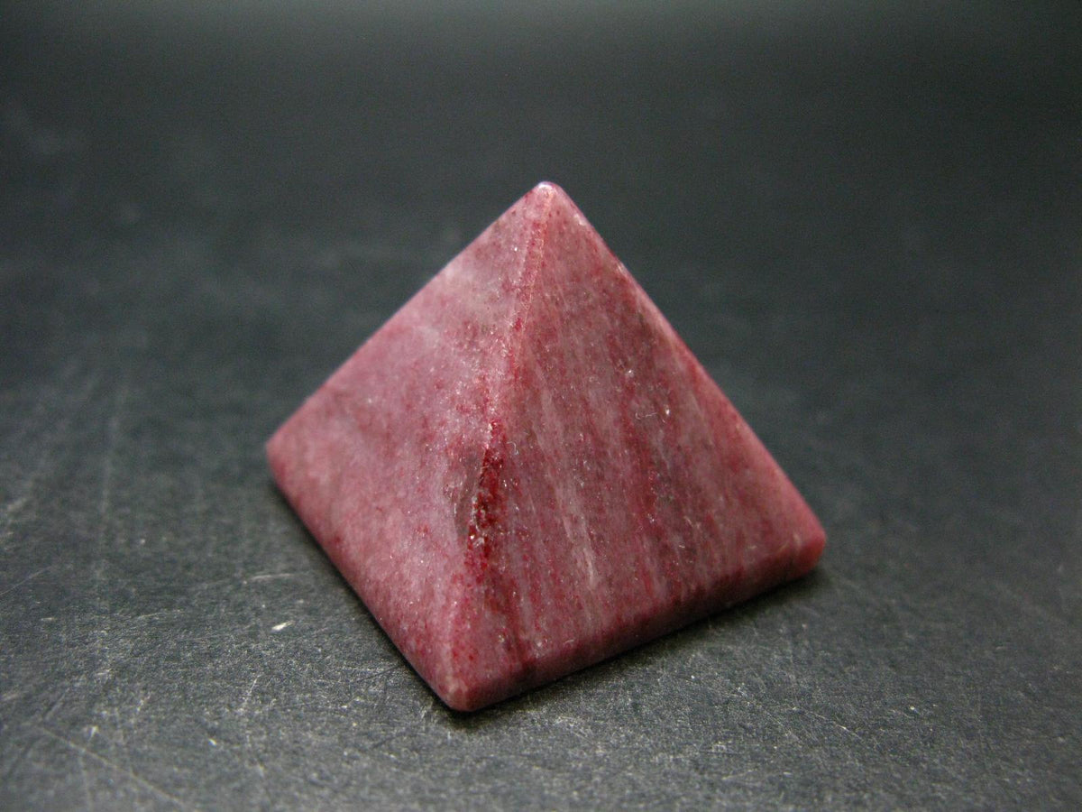 Rare Red Thulite Pyramid From Norway - 1.0" - 35.40 Grams