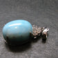 Summer’s Sea!! Rare Polished Cabochon Blue Larimar Pectolite Silver Pendant From Dominican Republic - 1.0" - 2.97 Grams