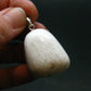 Scolecite Silver Pendant From India - 1.5"
