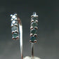 Genuine Alexandrite Gem Silver Earrings From Russia - 0.92 Grams