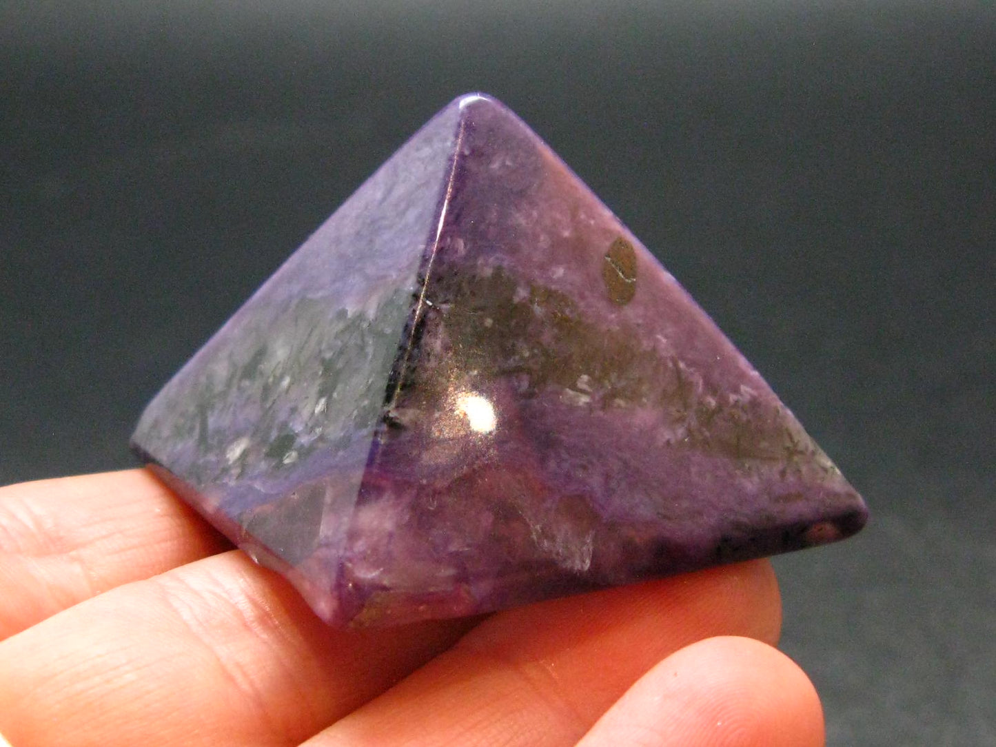 Rare High-Quality Charoite Pyramid From Russia - 1.6" - 50.0 Grams