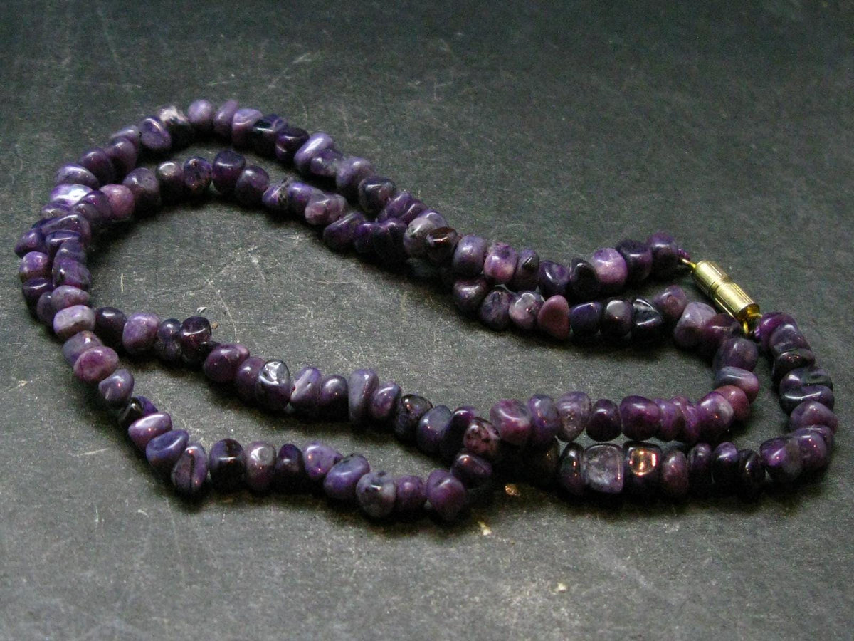 Purple Sugilite Necklace From South Africa - 18" - 19.41 Grams