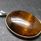Tiger Eye Sterling Silver 925 Pendant - 1.8"