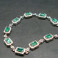 Emerald Silver Bracelet From Colombia - 2.46 Carats