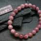 Pink Tourmaline Genuine Bracelet ~ 7 Inches ~ 8mm Round Stones