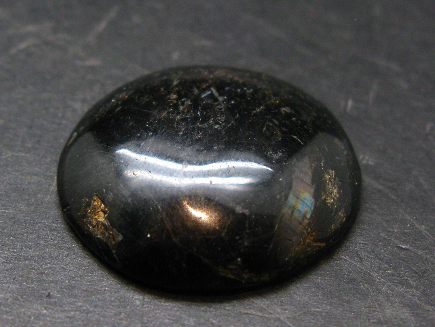 Rare Nuumite Nuummite Cabochon From Greenland - 1.1" - 12.97 Grams
