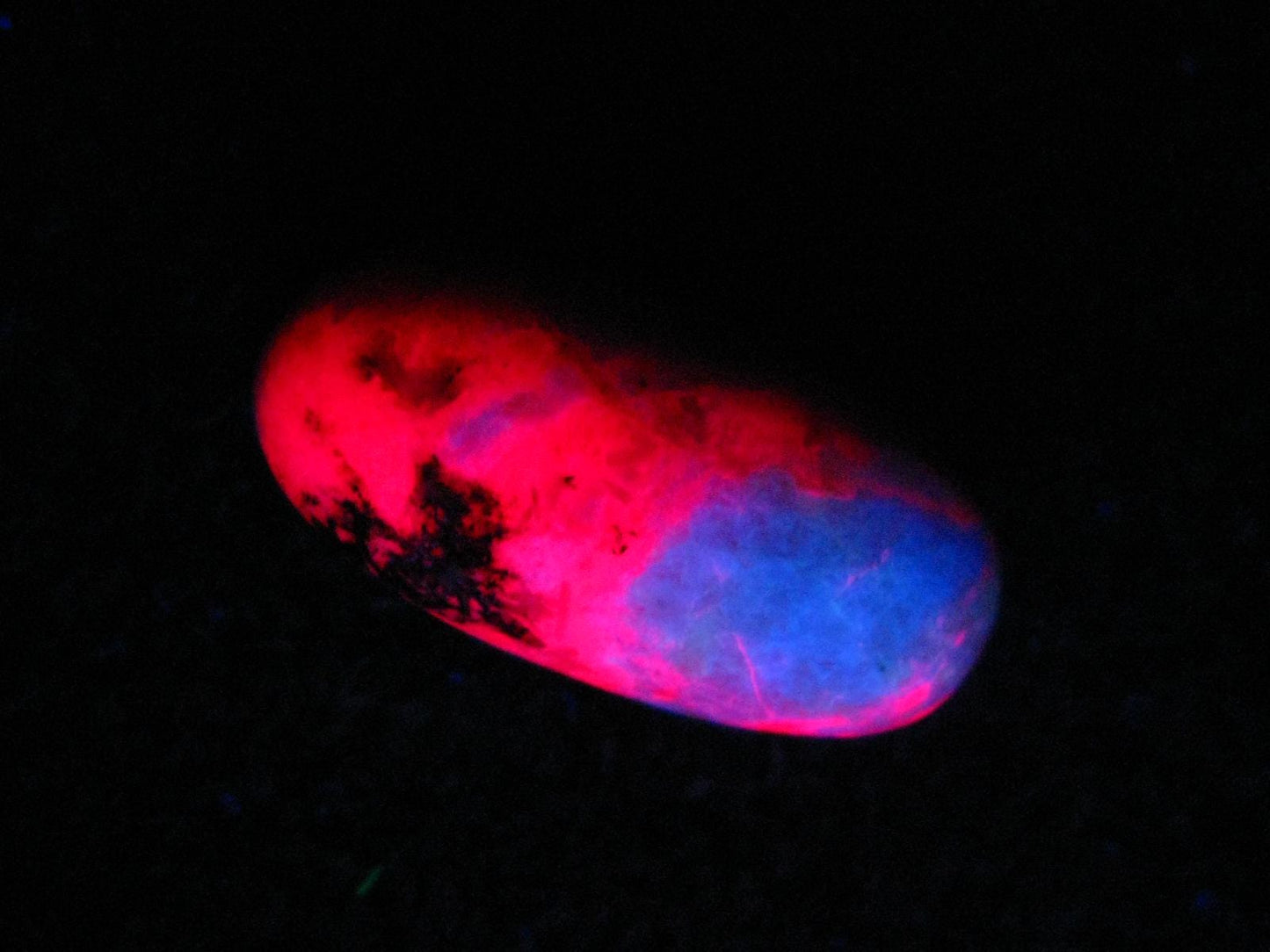 Rare Pink Tugtupite Tumbled Shiva From Greenland - 19.5 Grams - 1.5"