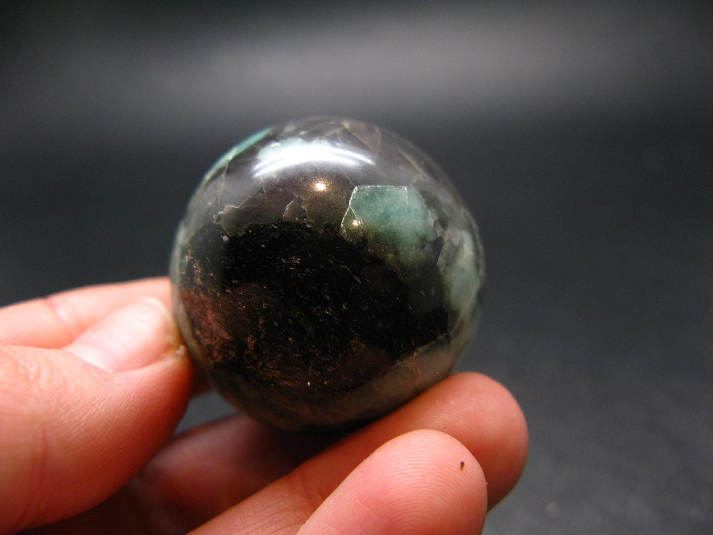 Emerald Sphere Ball From Tanzania - 1.1"