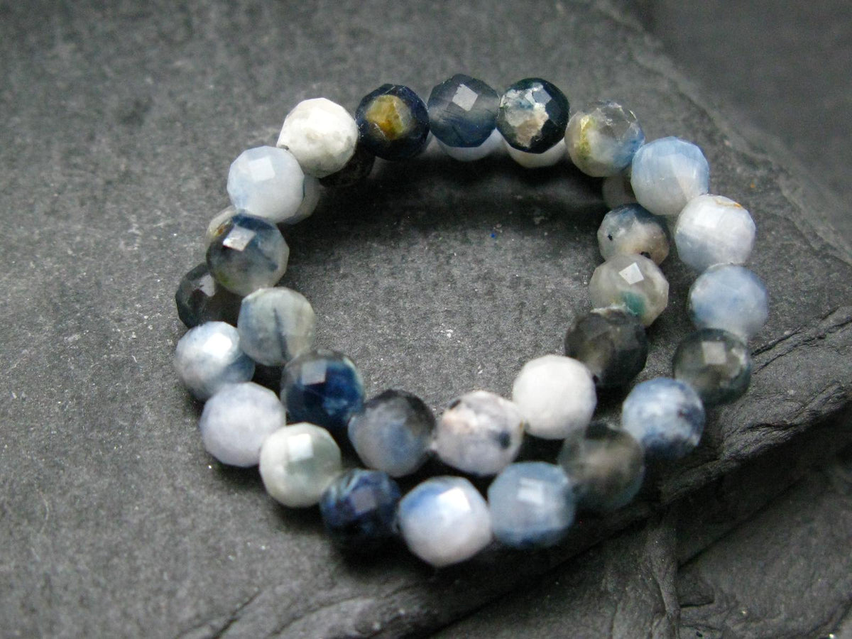 Dianite (Blue Jade) Genuine Bracelet ~ 7 Inches ~ 6mm Facetted Beads