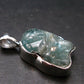 Blue Zircon Gem Crystal Silver Pendant From Cambodia - 1.1" - 5.80 Grams
