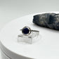 Blue Sapphire Sterling Silver Bezel Ring: Minimalist September Birthstone, Size 7