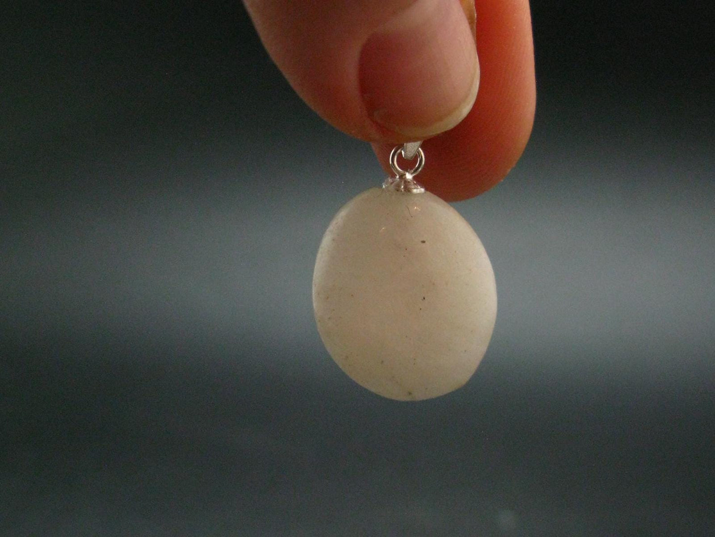 Very Rare White Cryolite 925 Silver Pendant from Greenland - 1.0" - 4.51 Grams