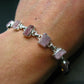 Pink Rose Imperial Topaz Silver Bracelet From Brazil- 7" - 14.8 Grams