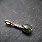 Moldavite Tektite Silver Pendant from Czech Republic - 0.9" - 1.22 Grams
