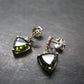 Moldavite Tektite Silver Earrings from Czech Republic - 2.14 Grams