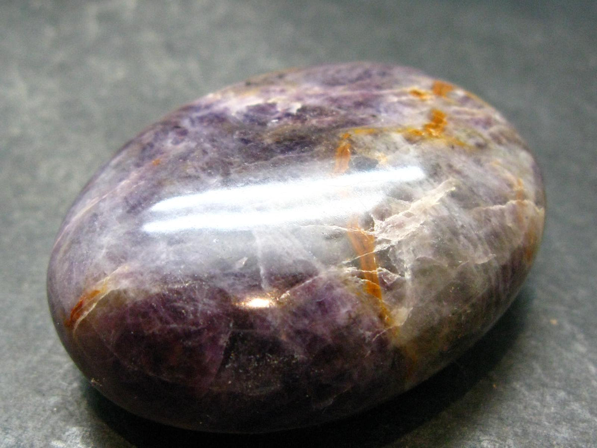 Rare Auralite Super 23 Amethyst Tumbled Stone From Canada - 2.1"